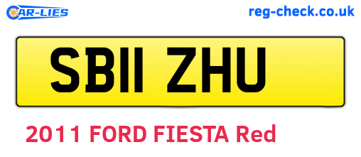 SB11ZHU are the vehicle registration plates.