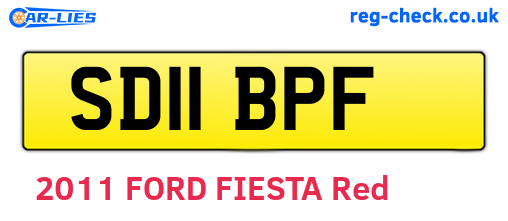 SD11BPF are the vehicle registration plates.