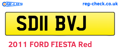 SD11BVJ are the vehicle registration plates.