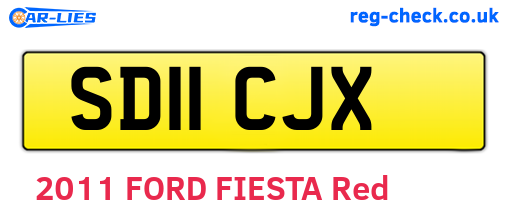 SD11CJX are the vehicle registration plates.