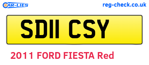 SD11CSY are the vehicle registration plates.