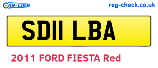 SD11LBA are the vehicle registration plates.