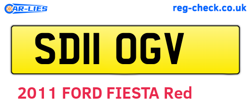 SD11OGV are the vehicle registration plates.