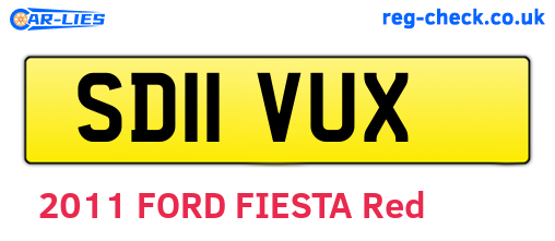 SD11VUX are the vehicle registration plates.