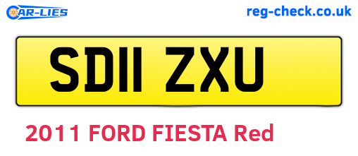 SD11ZXU are the vehicle registration plates.