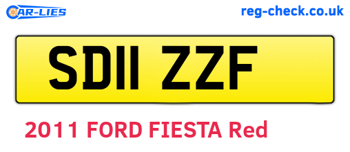 SD11ZZF are the vehicle registration plates.