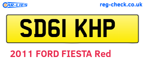 SD61KHP are the vehicle registration plates.