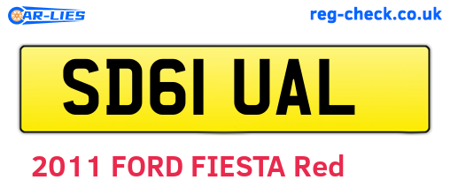SD61UAL are the vehicle registration plates.