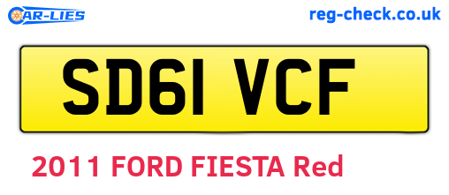 SD61VCF are the vehicle registration plates.
