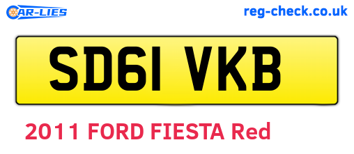 SD61VKB are the vehicle registration plates.