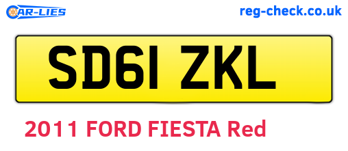 SD61ZKL are the vehicle registration plates.
