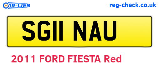 SG11NAU are the vehicle registration plates.