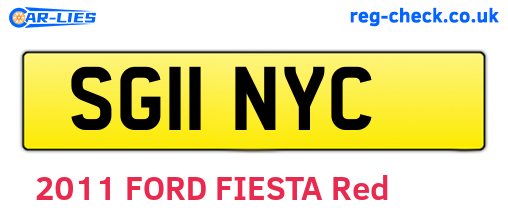 SG11NYC are the vehicle registration plates.