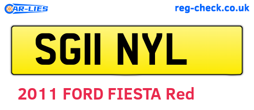SG11NYL are the vehicle registration plates.