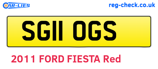 SG11OGS are the vehicle registration plates.