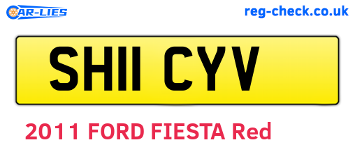 SH11CYV are the vehicle registration plates.
