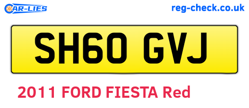 SH60GVJ are the vehicle registration plates.