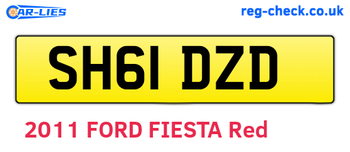 SH61DZD are the vehicle registration plates.