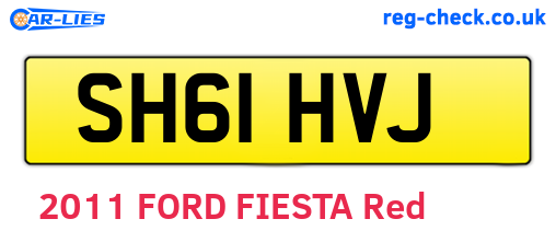 SH61HVJ are the vehicle registration plates.