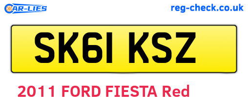 SK61KSZ are the vehicle registration plates.