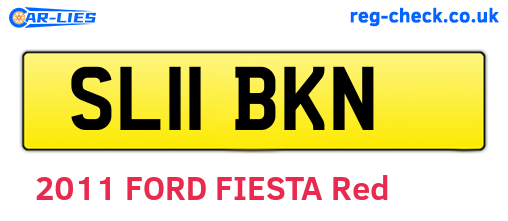 SL11BKN are the vehicle registration plates.
