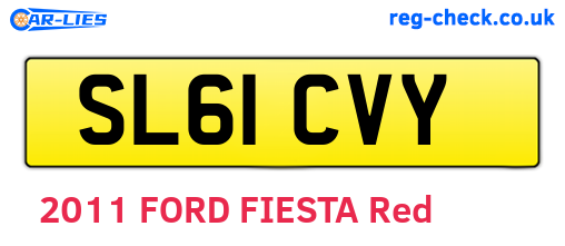 SL61CVY are the vehicle registration plates.