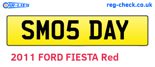 SM05DAY are the vehicle registration plates.