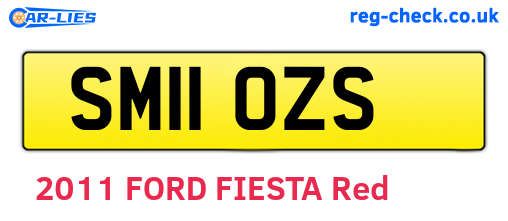 SM11OZS are the vehicle registration plates.