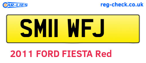 SM11WFJ are the vehicle registration plates.