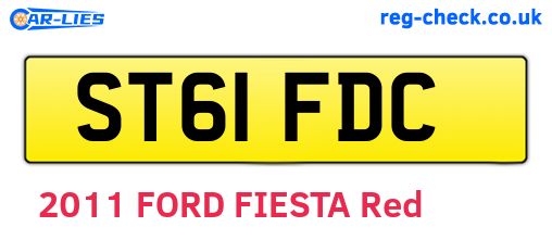 ST61FDC are the vehicle registration plates.
