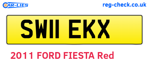 SW11EKX are the vehicle registration plates.