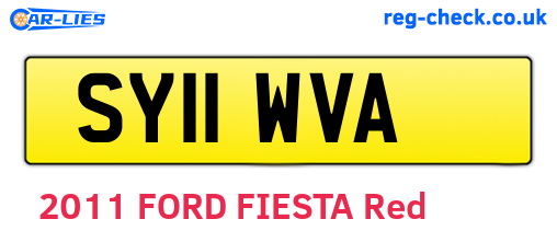 SY11WVA are the vehicle registration plates.