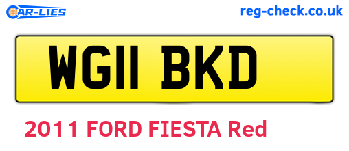 WG11BKD are the vehicle registration plates.