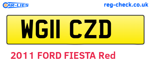 WG11CZD are the vehicle registration plates.