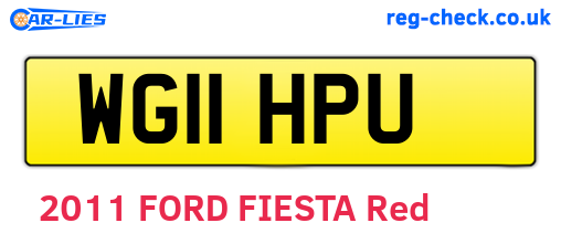 WG11HPU are the vehicle registration plates.