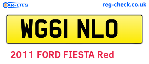 WG61NLO are the vehicle registration plates.