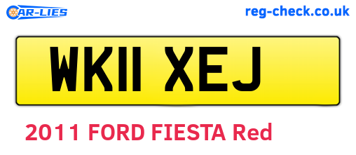 WK11XEJ are the vehicle registration plates.