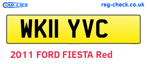 WK11YVC are the vehicle registration plates.