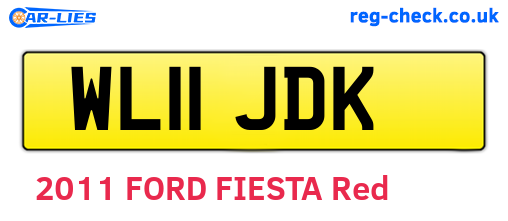 WL11JDK are the vehicle registration plates.