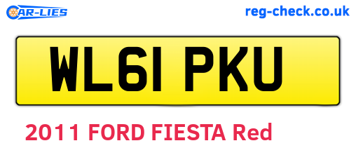 WL61PKU are the vehicle registration plates.