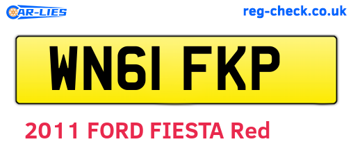 WN61FKP are the vehicle registration plates.