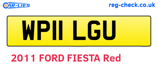 WP11LGU are the vehicle registration plates.
