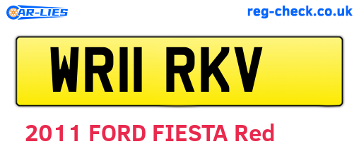 WR11RKV are the vehicle registration plates.