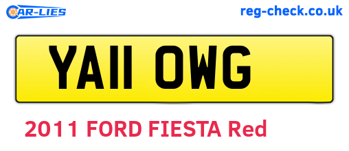 YA11OWG are the vehicle registration plates.
