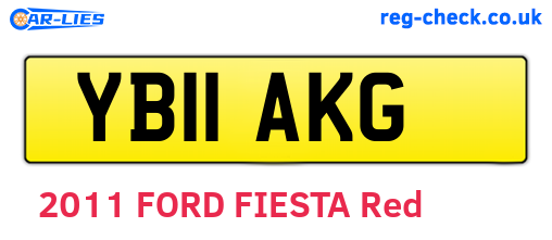 YB11AKG are the vehicle registration plates.