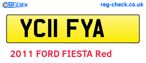 YC11FYA are the vehicle registration plates.
