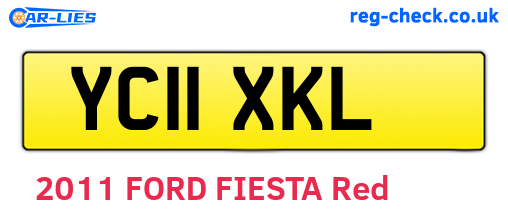 YC11XKL are the vehicle registration plates.