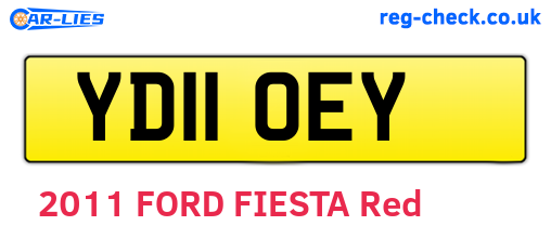 YD11OEY are the vehicle registration plates.