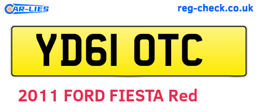 YD61OTC are the vehicle registration plates.