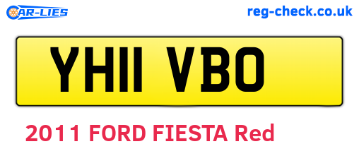 YH11VBO are the vehicle registration plates.